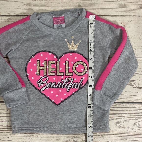 Diva Hello Beautiful Sweatshirt and matching Sweatpants. Size 2T. - Picture 3 of 7